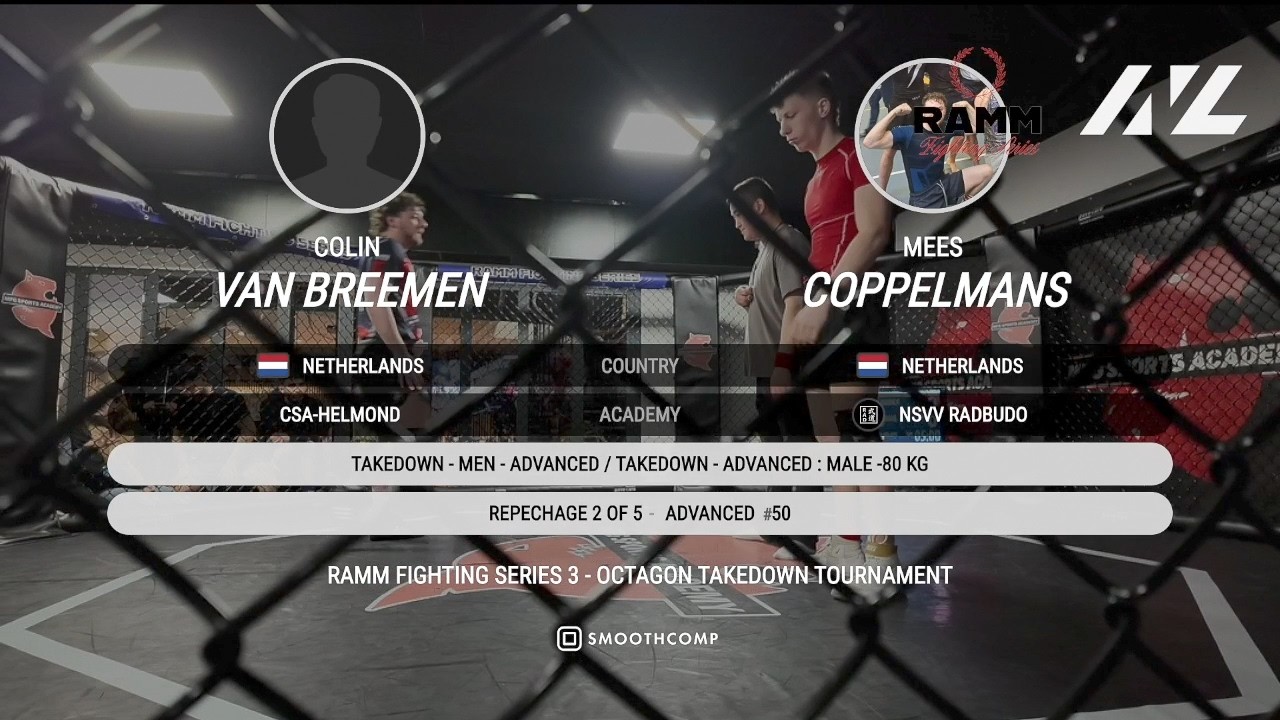 Colin van Breemen vs. Mees Coppelmans | Advanced -80kg Repechage | RAMM TAKEDOWN TOURNAMENT