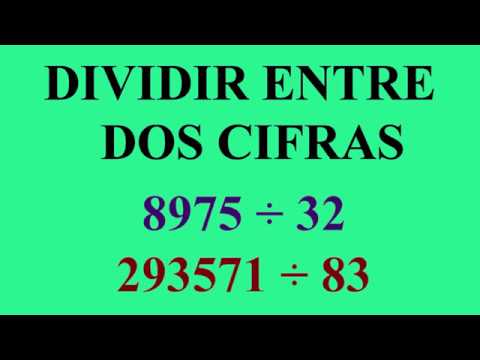 Dividir entre 1, 2, 3, 4, 5 y 6 cifras