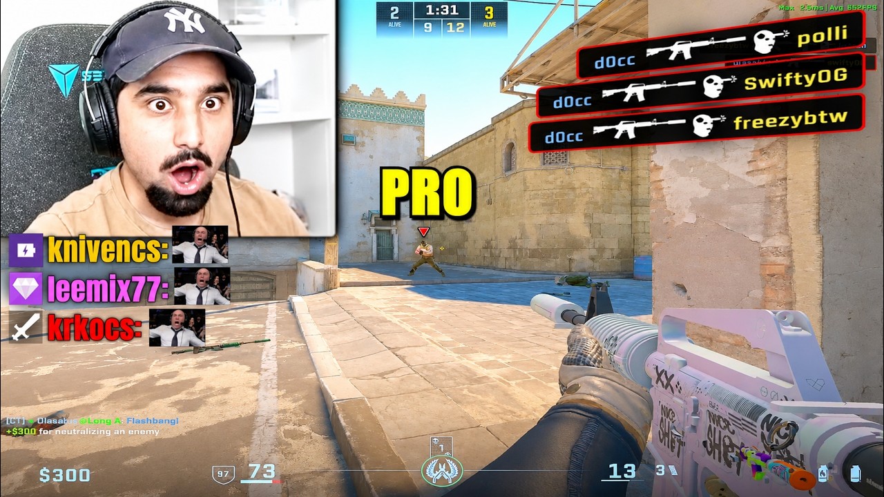 D0cC vs 100 THIEVES PROS ON FACEIT… background