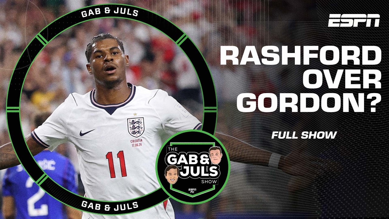 Should Rashford START over Gordon? Will England's defence hold up LATER in the tournament? | ESPN FC background