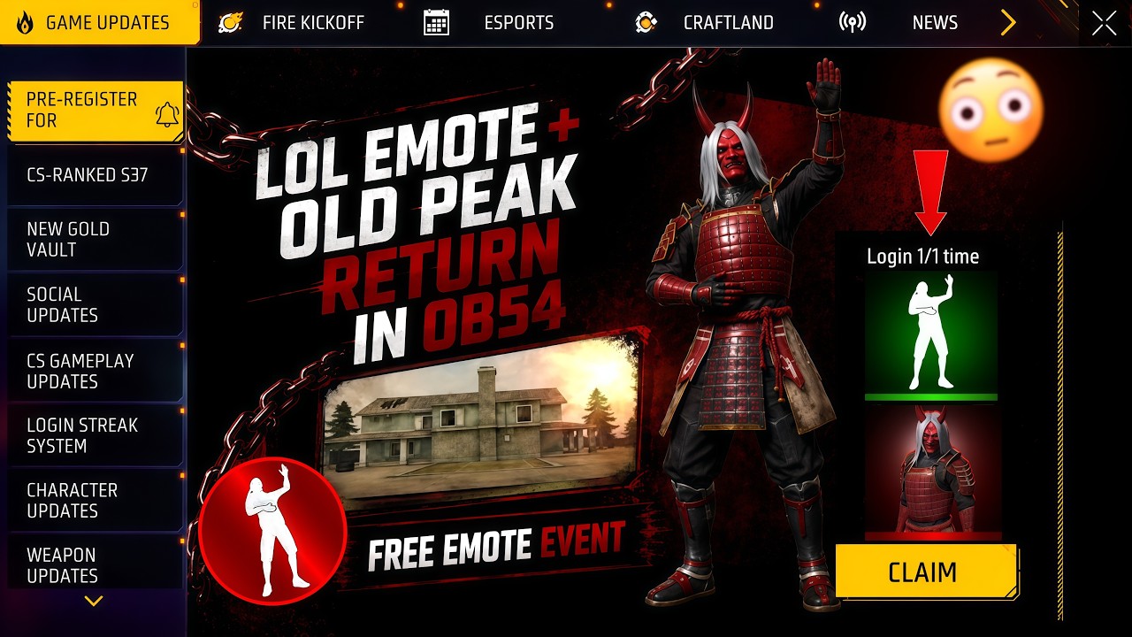 Claim LOL Emote + Old Peak Return ЁЯШо - 9TH Anniversary Changes / New Emote and Weapons Review background
