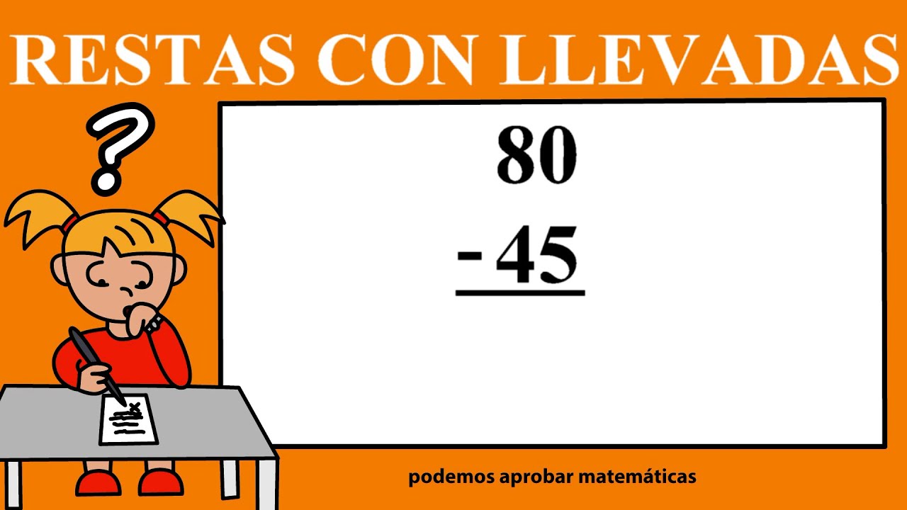Cómo restar llevando números de 2, 3 y 4 cifras