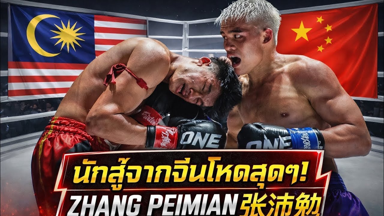 รถถังจากประเทศจีนต่อยอาลีฟเกือบน็อค โคตรโหด Aliff Rakib vs Zhang Peimian 张沛勉 background