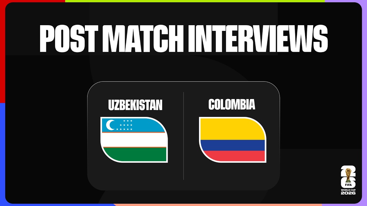 Post-Match Interviews: Uzbekistan 1-3 Colombia background