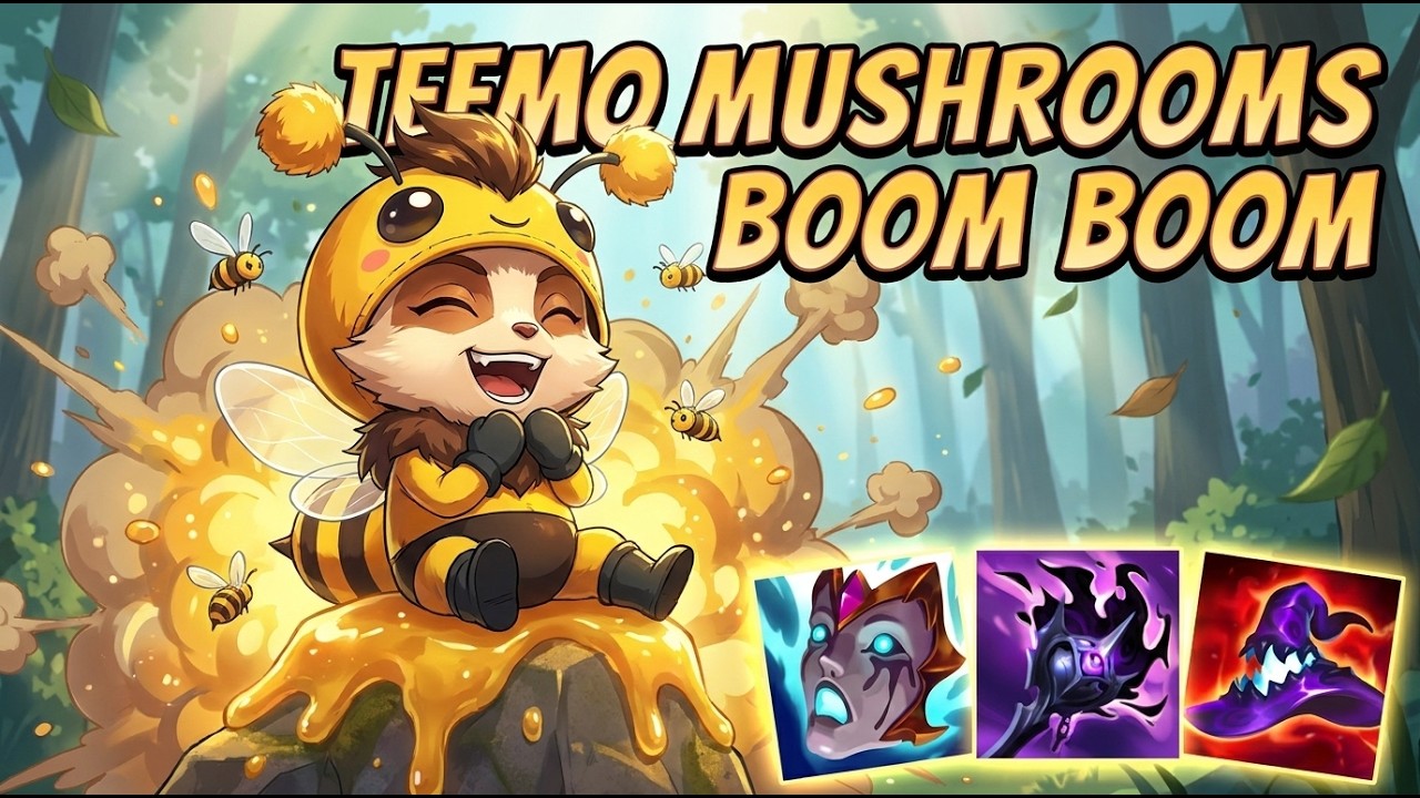 LEAGUE OF LEGENDS GAMEPLAY - TEEMO SUPPORT THE WHOLE MAP IS A MINEFIELD background