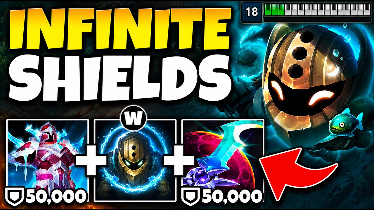 THE MOST UNFAIR NAUTILUS BUILD IN LEAGUE OF LEGENDS... (100,000+ SHIELDING) background