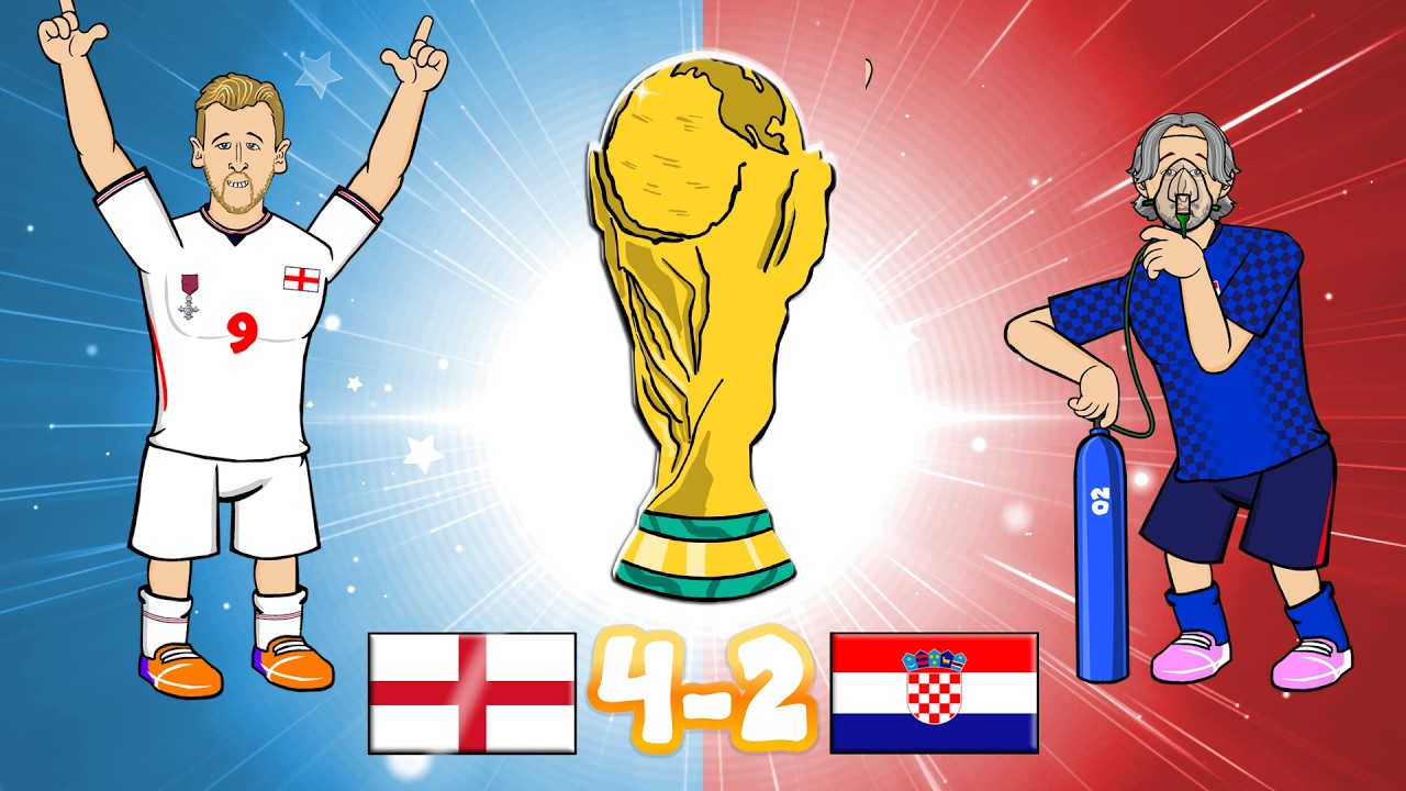 4-2! England vs Croatia - the REAL highlights😂 World Cup 2026 background