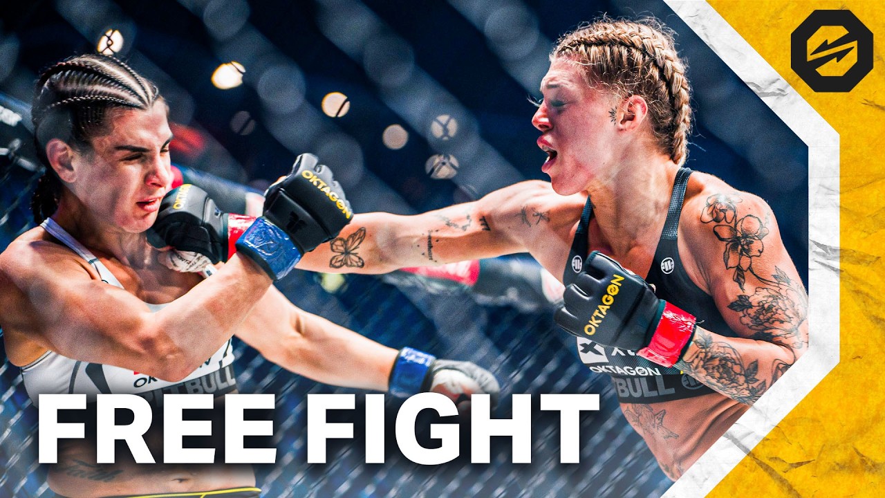 What a submission! 😮 SMOLKOVÁ vs. KYRIACOU | FREE FIGHT | OKTAGON 89 background