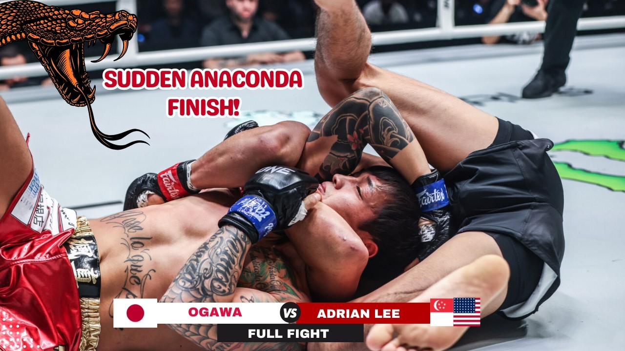 LIGHTNING-FAST ANACONDA CHOKE! Adrian Lee 🇺🇸 destroys Takeharu Ogawa 🇯🇵 in just 63 seconds background