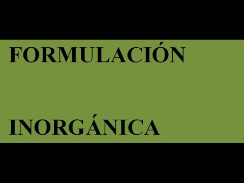 Curso formulación y nomenclatura inorgánica