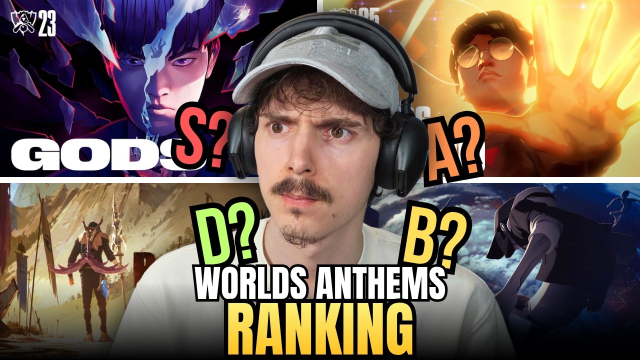 First Time Ranking EVERY League of Legends Worlds Anthem background