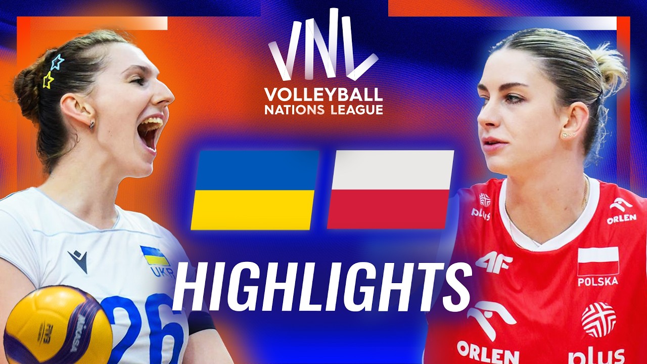 Ukraine 🇺🇦 vs. Poland 🇵🇱 - Highlights | Week 2 | Women's VNL 2026 background