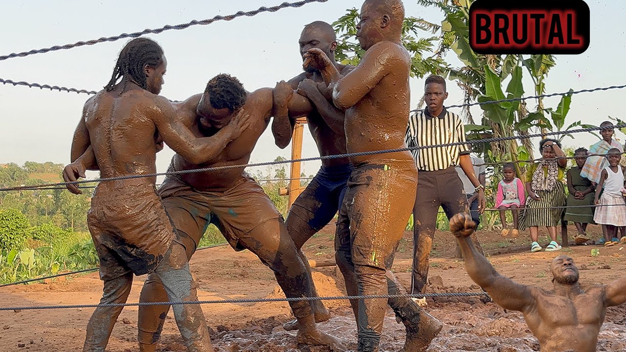 3 Men VS 1! Africa Mud wrestling KSW Take over!! Revenge gone wrong! #wrestling #mudwrestling #ksw background