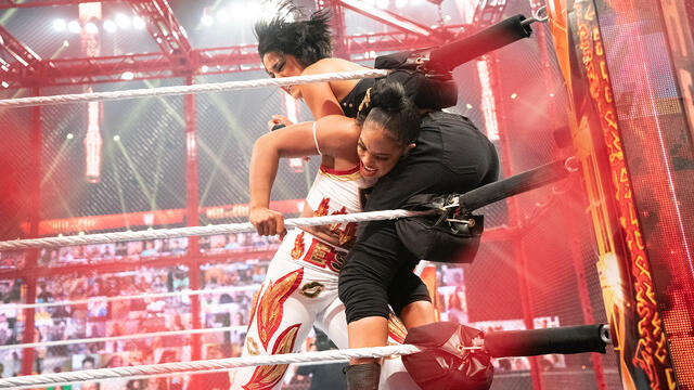 FULL MATCH: Bianca Belair vs. Bayley | SmackDown Women's Title Hell in a Cell Match: WWE Hell in a Cell 2021 background