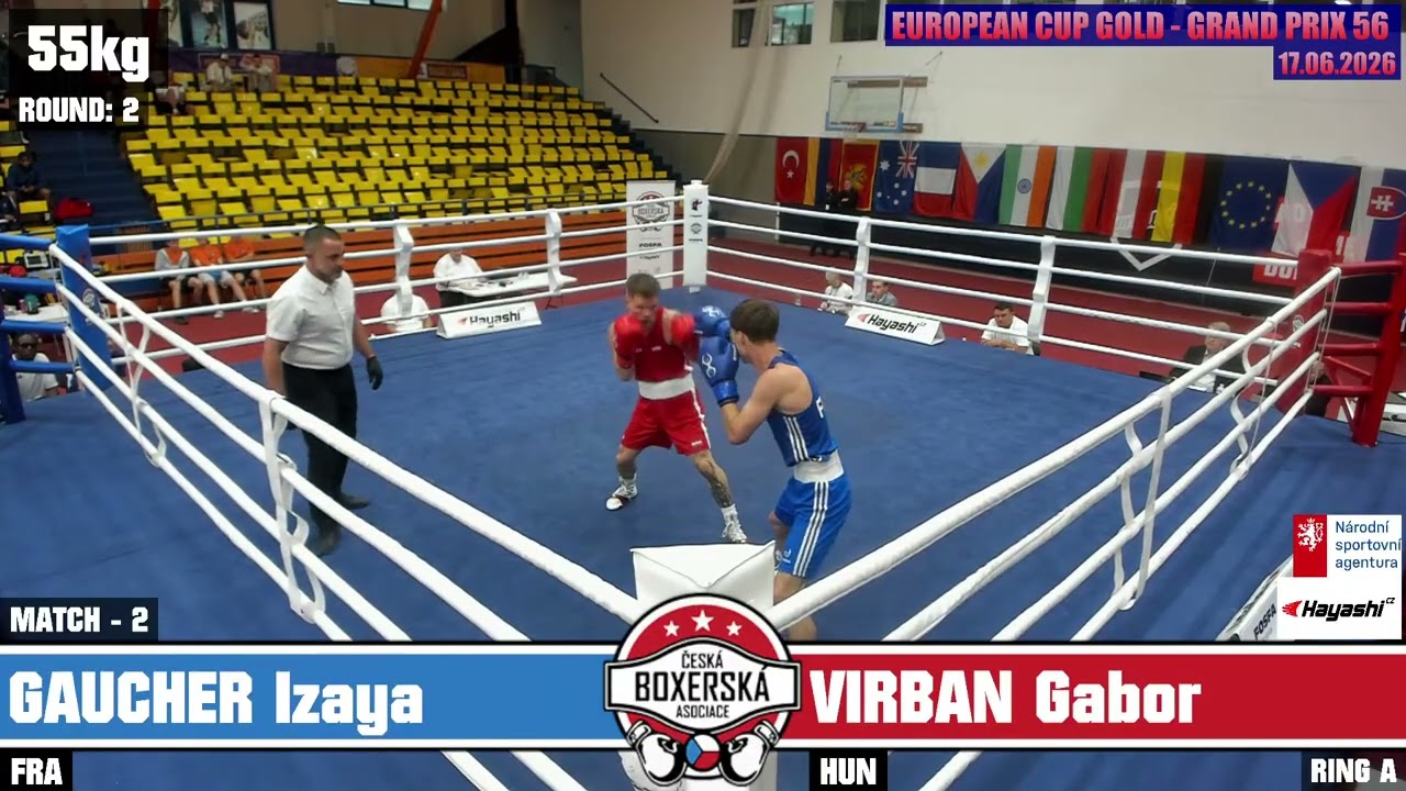 Izaya Gaucher (FRA) vs. Gábor Virbán (HUN) Grand Prix Ústí nad Labem 2026 (55kg) background