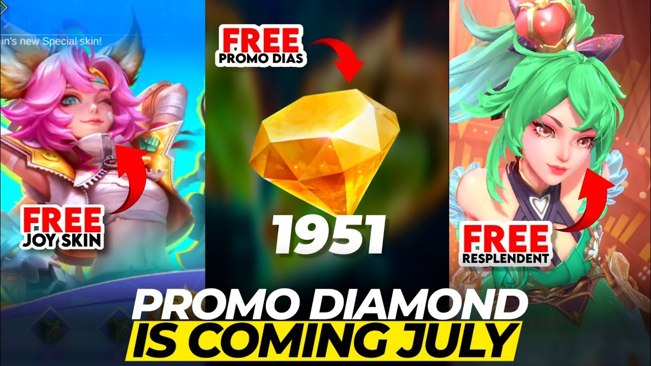 July Promo Diamond Event Is Here! Free Skins & Huge Discounts Await background