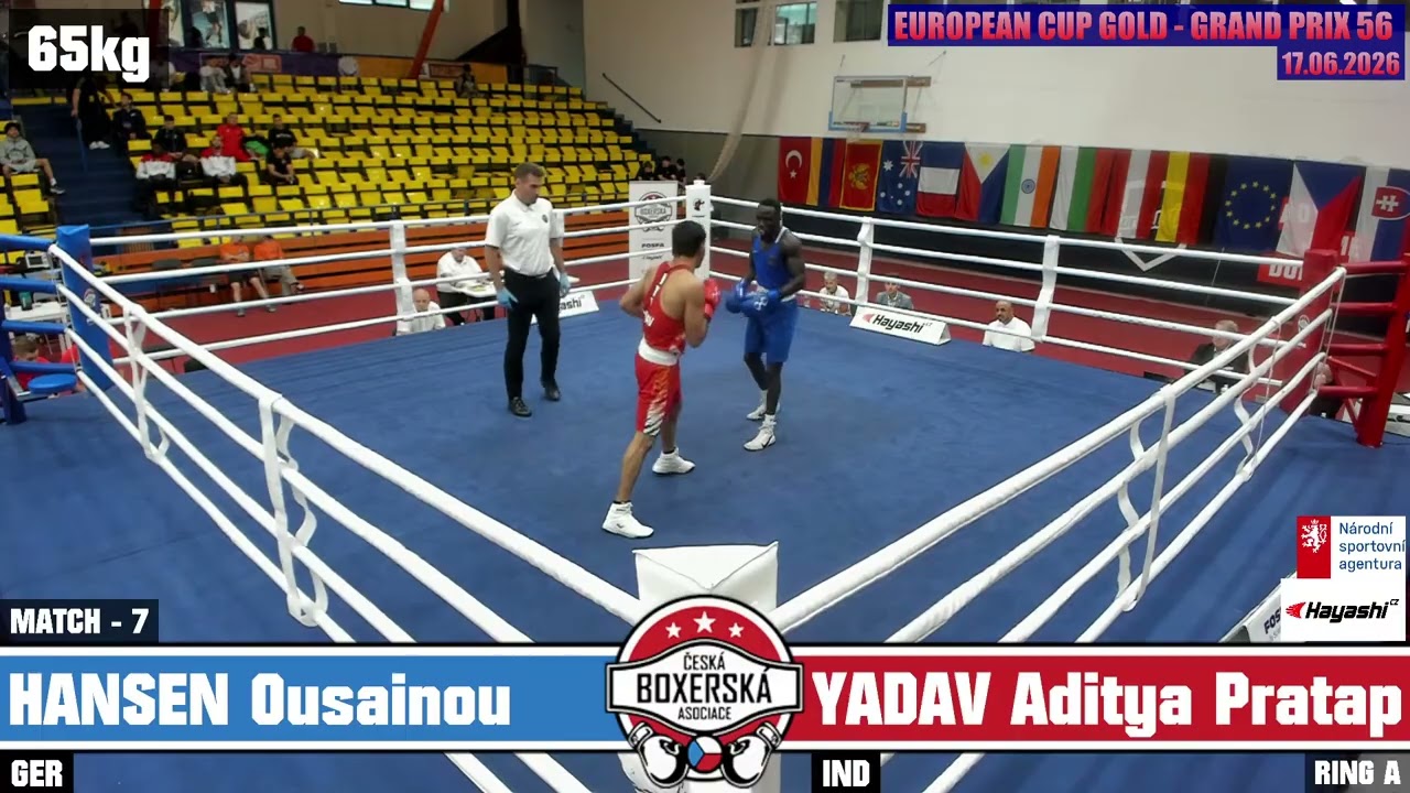 Aditya Yadav (IND) vs. Ousainou Hansen (GER) Grand Prix Ústí nad Labem 2026 (65kg) background