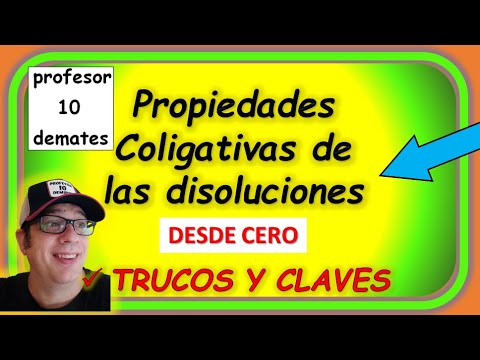PROPIEDADES COLIGATIVAS de las DISOLUCIONES Ejercicios resueltos Tutorial desde Cero con ejemplos y problemas Disminución presión de vapor etc