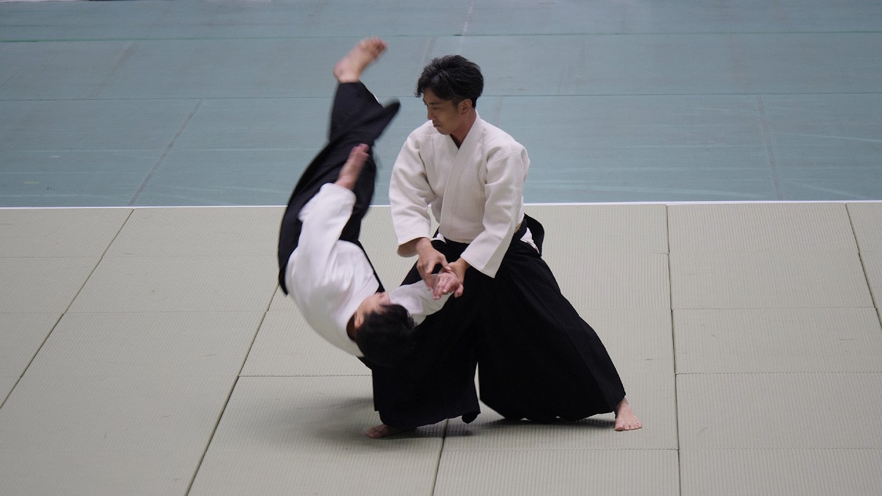 Mitsuteru UESHIBA Hombu Dojo-cho - 63rd All Japan Aikido Demonstration 2026 background