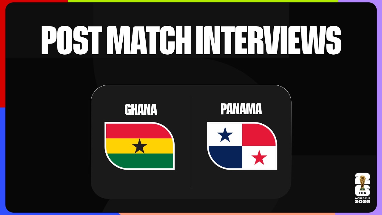 Post-Match Interviews: Ghana 1-0 Panama background