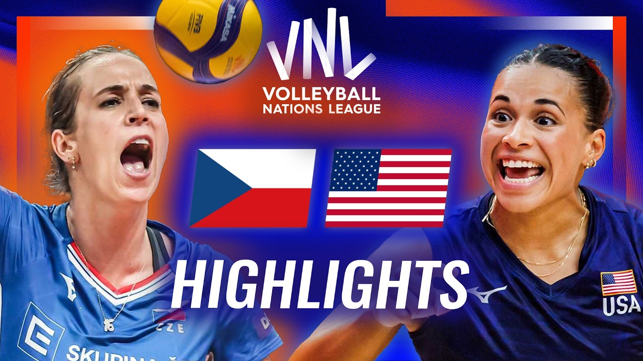 Czechia 🇨🇿 vs. USA 🇺🇸 - Highlights | Week 2 | Women's VNL 2026 background