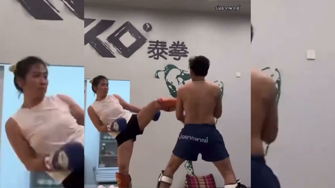 Woman Makes Mistake In Spar... KO. background
