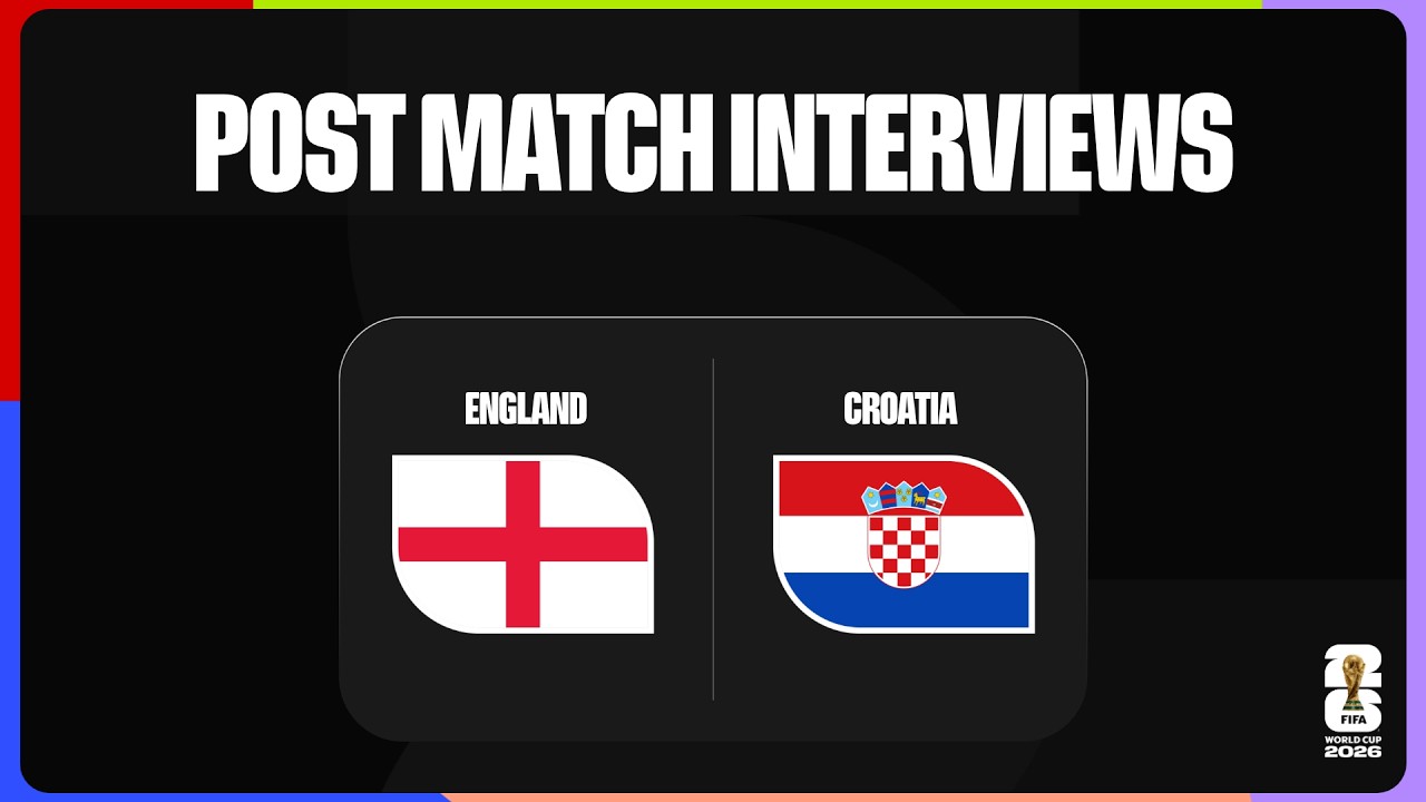 Post-Match Interviews: England 4-2 Croatia background