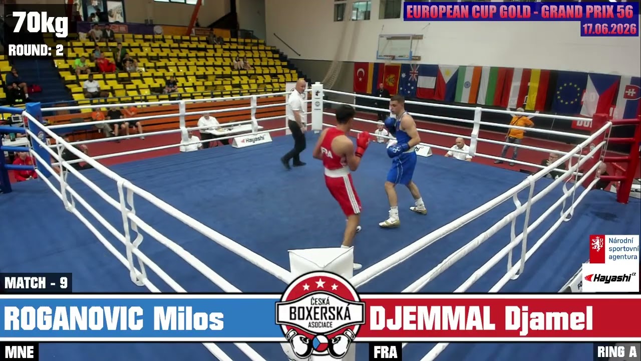 Miloš Roganović (MNE) vs. Djamel Djemmal (FRA) Grand Prix Ústí nad Labem 2026 (70kg) background