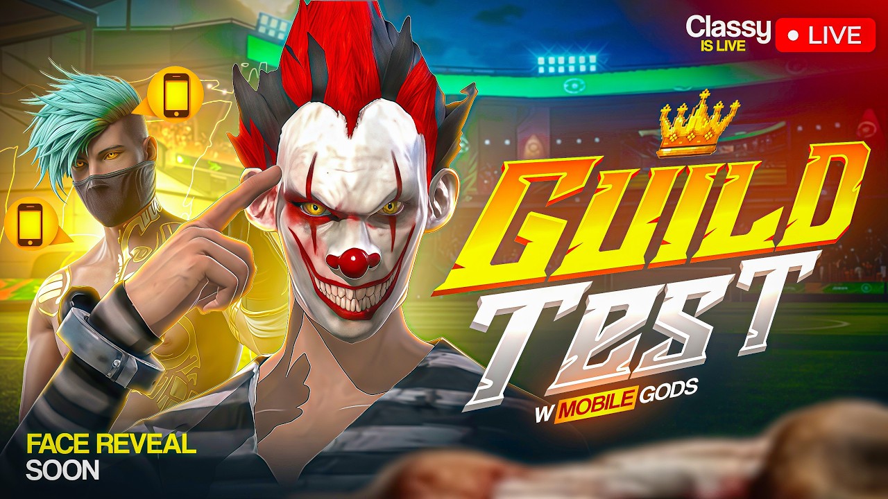 Face Reveal Soon 💀 NXT GUILD TEST | ARE YOU READY ❓ #freefirelive #classyfreefire background