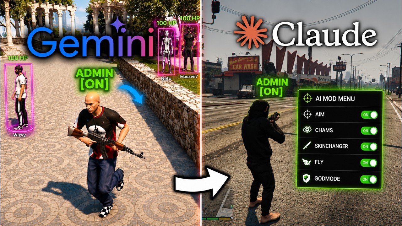 Claude ve Gemini FİVEM İÇİN HİLE KODLAYABİLİR Mİ? UÇMA HİLESİ!! background