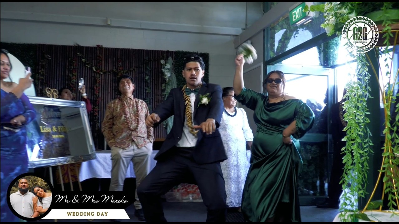 THE PARTY STARTS HERE - Samoan Wedding Reception Entrance background