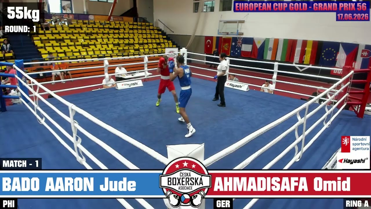 Omid Ahmadisafa (GER) vs. Aaron Jude Bado (PHI) Grand Prix Ústí nad Labem 2026 (55kg) background