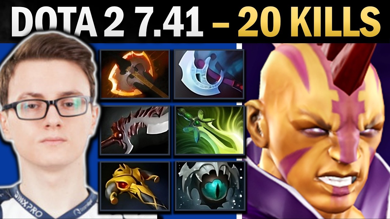 Anti-Mage Dota 2 7.41 with 20 Kills and Battlefury - Dota Gameplay background