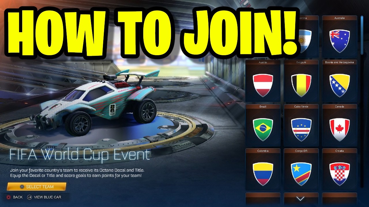How to Join Rocket League World Cup 2026 Country Title And Get FREE Octane Decal! (Easy Steps)