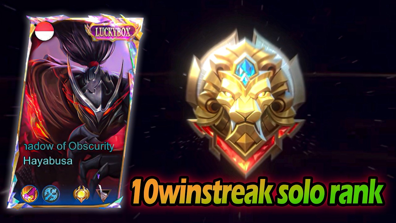 HAYABUSA 10WINSTEARK SOLO RANK!!🔥 bye epic glory