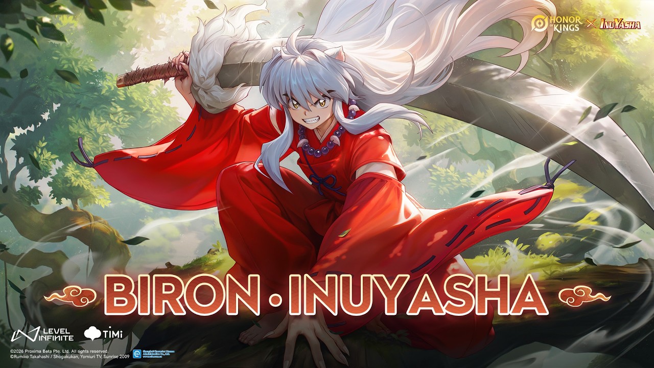 Skin Showcase | Biron·Inuyasha | Honor of Kings × Inuyasha background