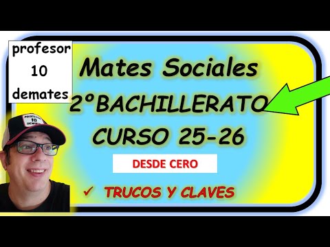 MATEMÁTICAS aplicadas a las ciencias SOCIALES 2º Bachillerato curso 2024 2025