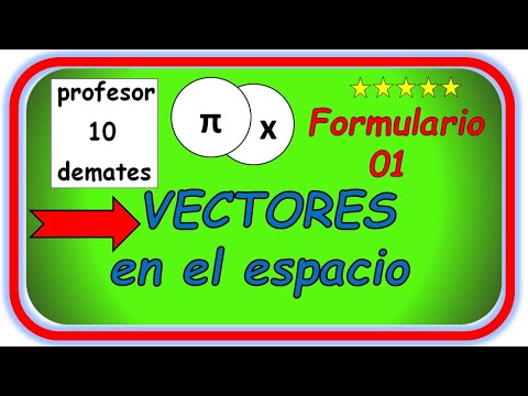 VECTORES EN R3 ( 3 dimensiones ) 2 Bachillerato Súper resumen formulario y ejercicios de examen