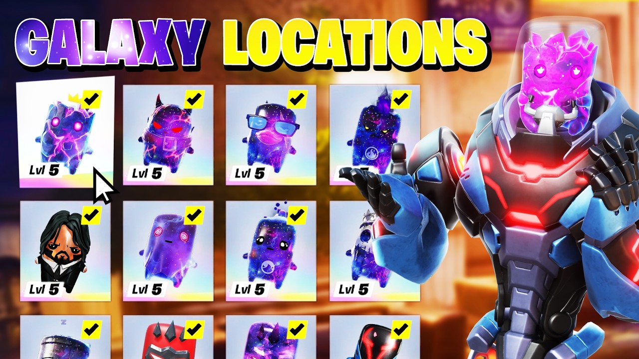 How to Find ALL *GALAXY* Sprites in Fortnite! (EASY) background