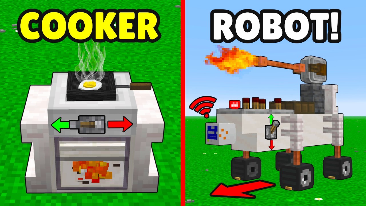 ⚡MINECRAFT: 20+ SECRET Mini Redstone Hacks To Improve Your LIFE! background