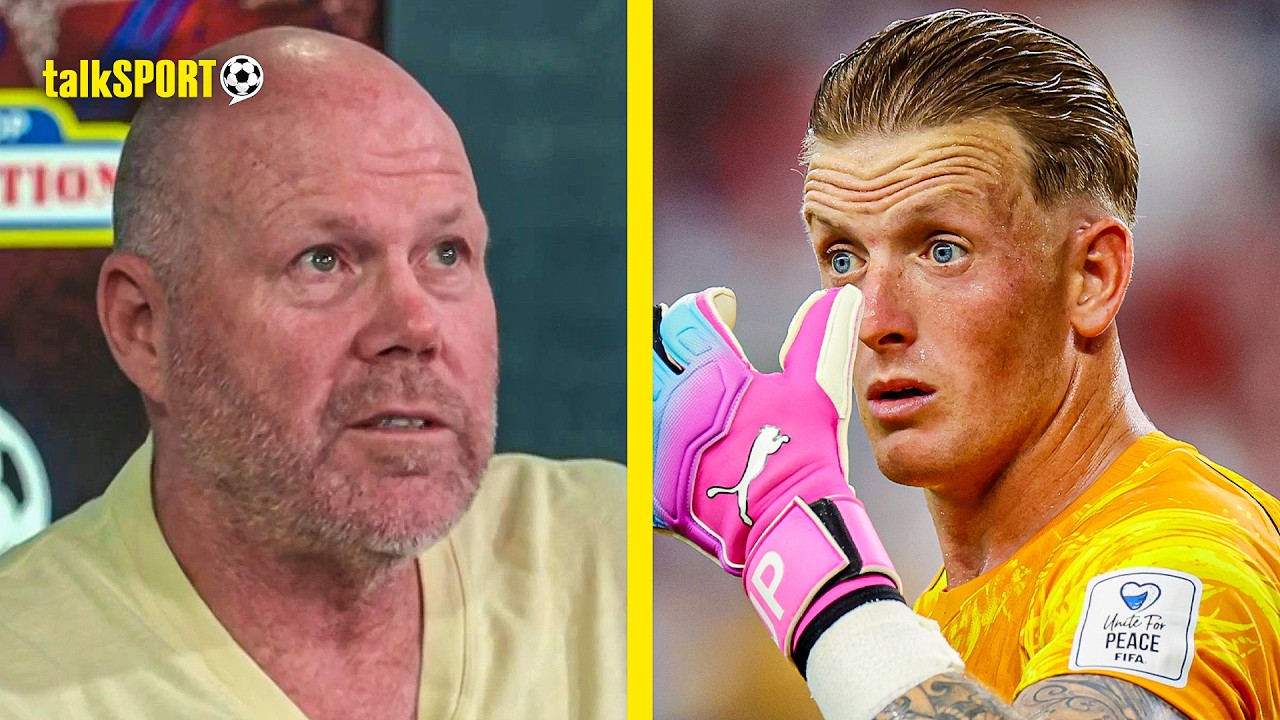 Brad Friedel CLOSELY EXAMINES Jordan Pickford's performance against Croatia at the World Cup! background