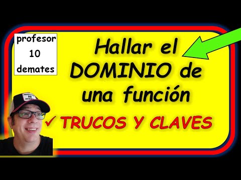 DOMINIO de una FUNCIÓN Ejemplos y ejercicios resueltos