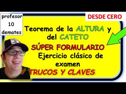 ⭐ Teorema de la ALTURA y teorema del cateto Ejercicios resueltos