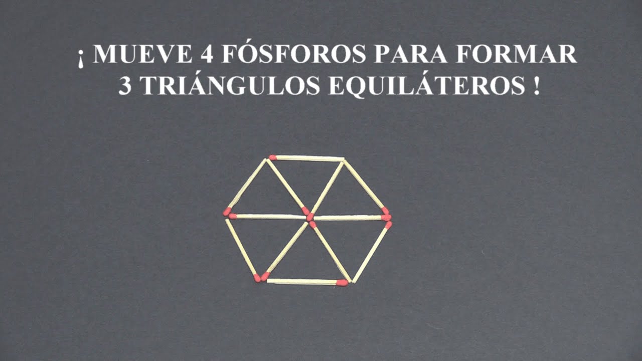Juegos de lógica con palitos y fósforos