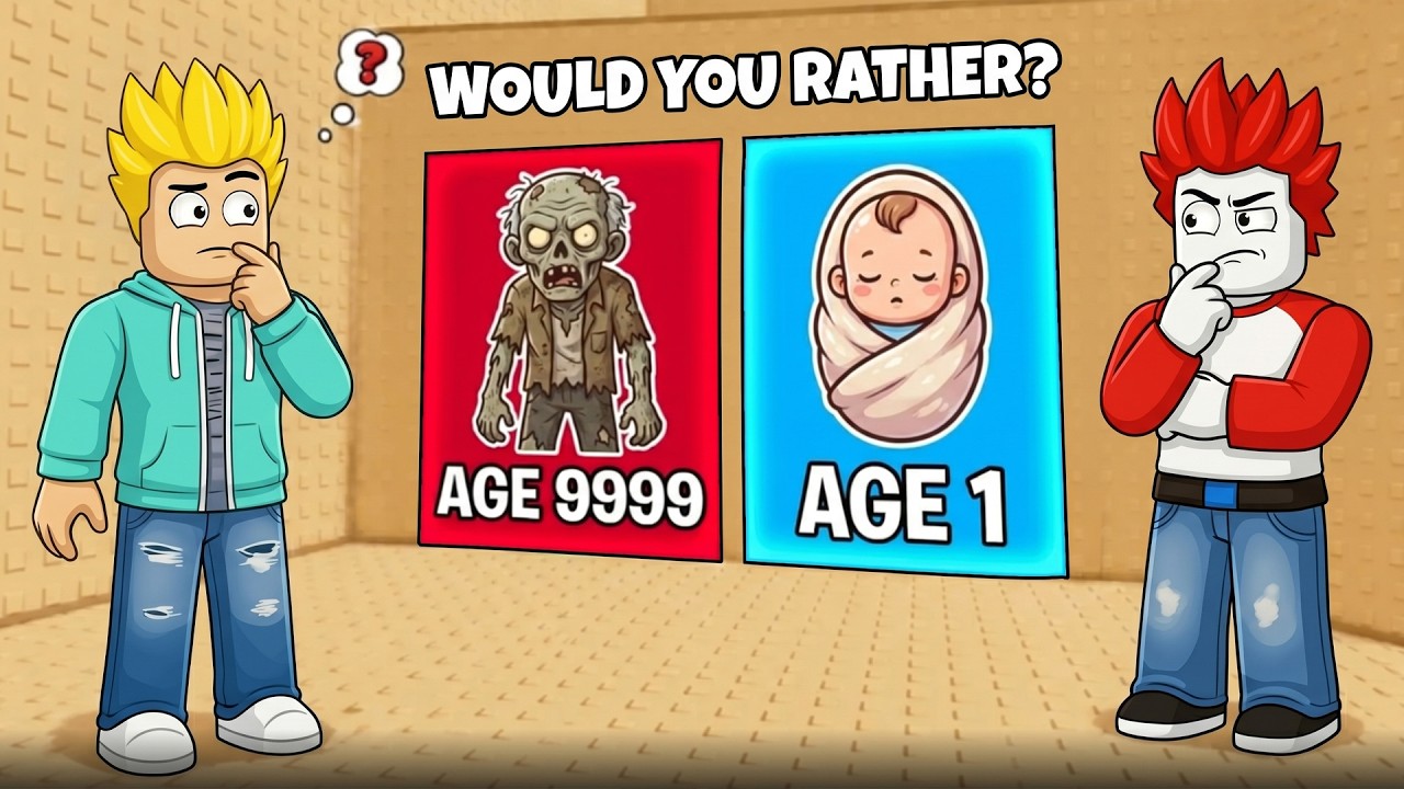 Would You Rather , Became Young or Old ? AGE Tower👽👽| Roblox background