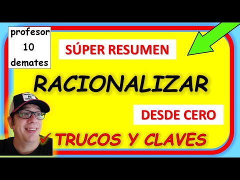 RACIONALIZAR fracciones Denominadores con Raíces Racionalización de radicales ejercicios resueltos Tutorial desde cero paso a paso
