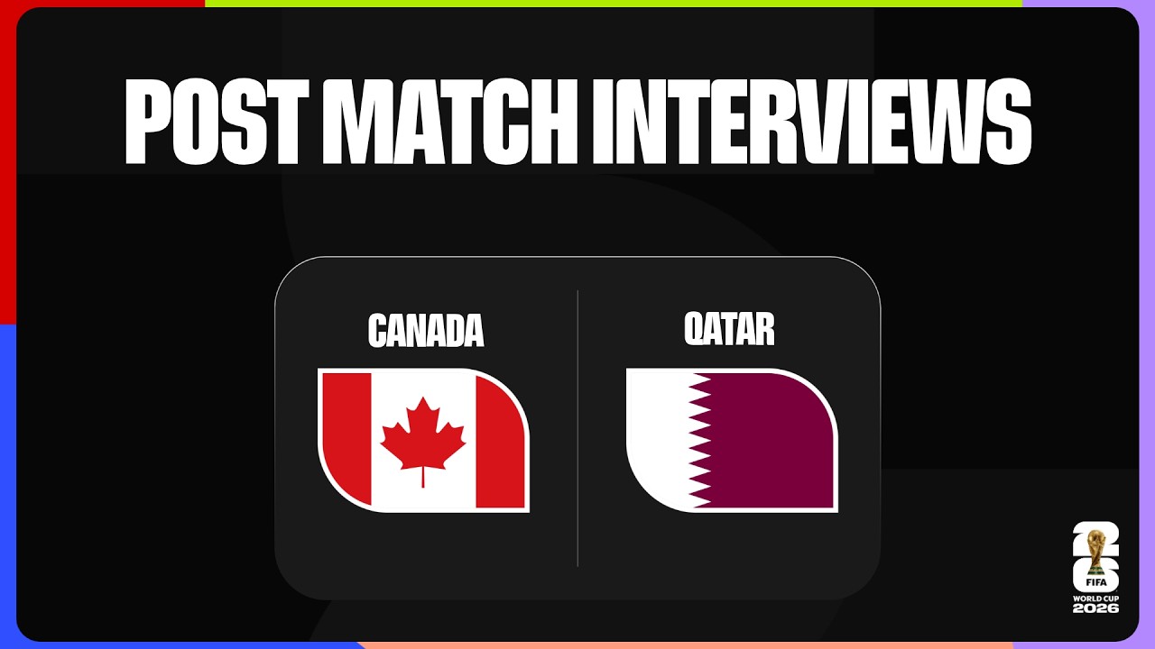 Post-Match Interviews: Canada 6-0 Qatar background