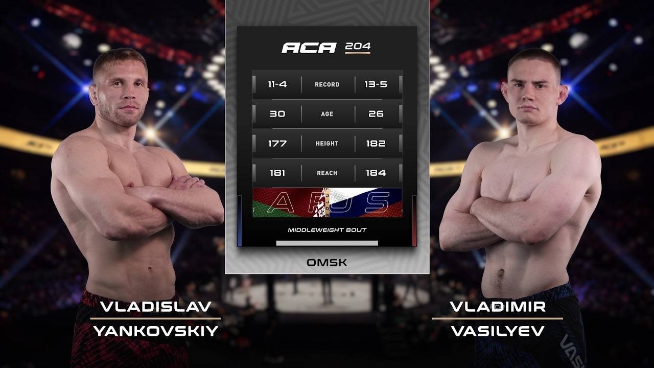 Владислав Янковский vs. Владимир Васильев | Vladislav Yankovsky vs. Vladimir Vasilyev | ACA 204