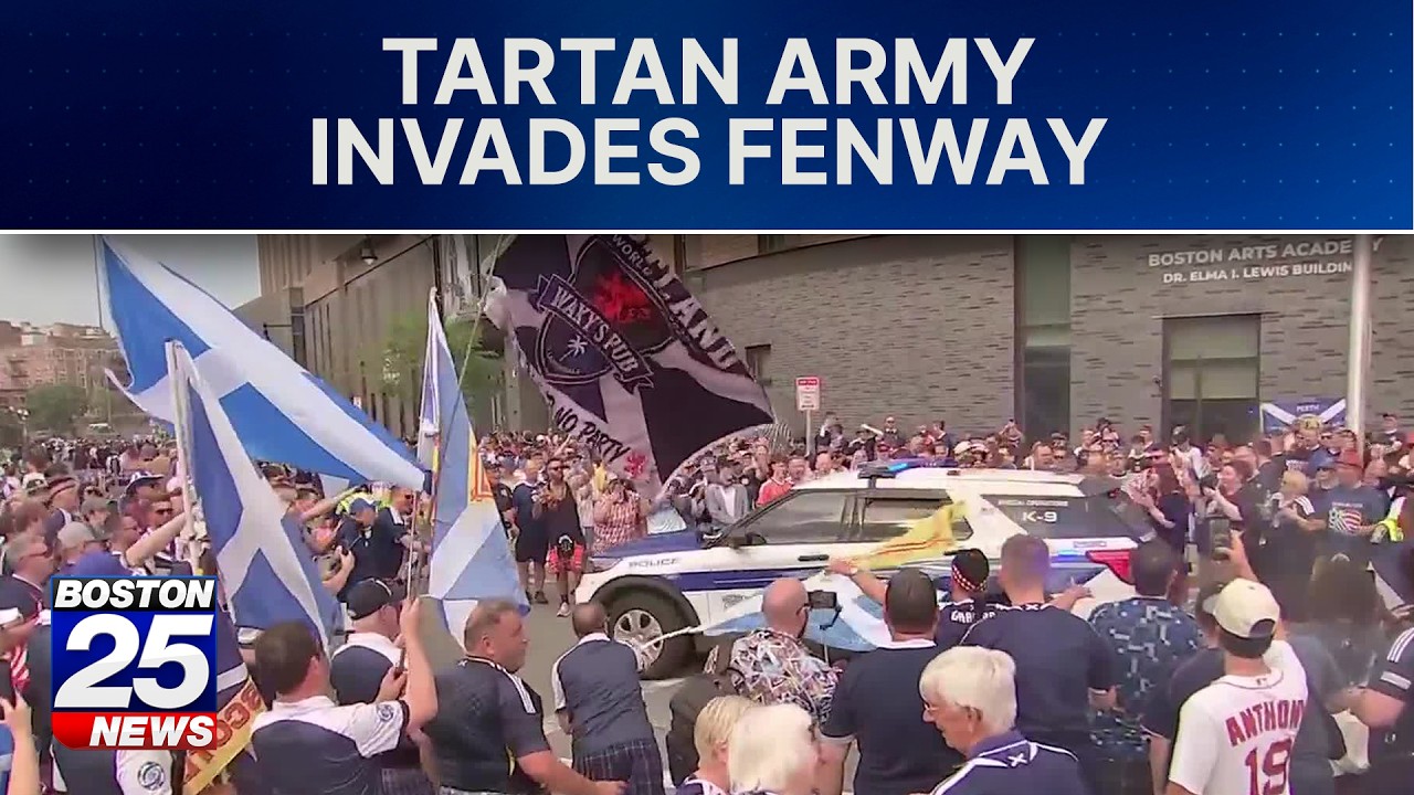 Scotland fans take over Fenway Park during Red Sox game