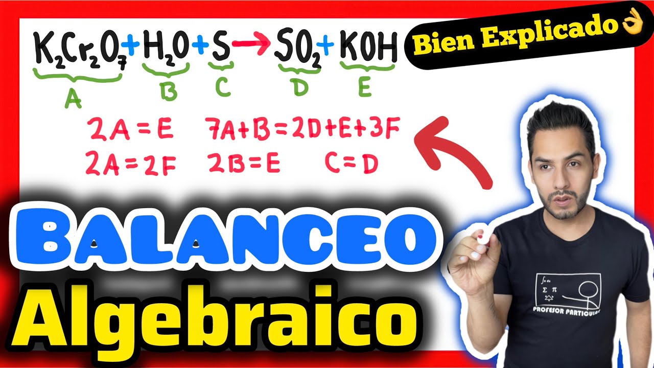 ✅BALANCEO DE ECUACIONES QUÍMICAS(MÉTODO ALGEBRAICO)